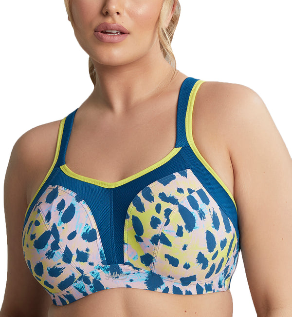 Sculptresse by Panache Non-padded Underwire Sports Bra (9441)- Lime An -  Breakout Bras