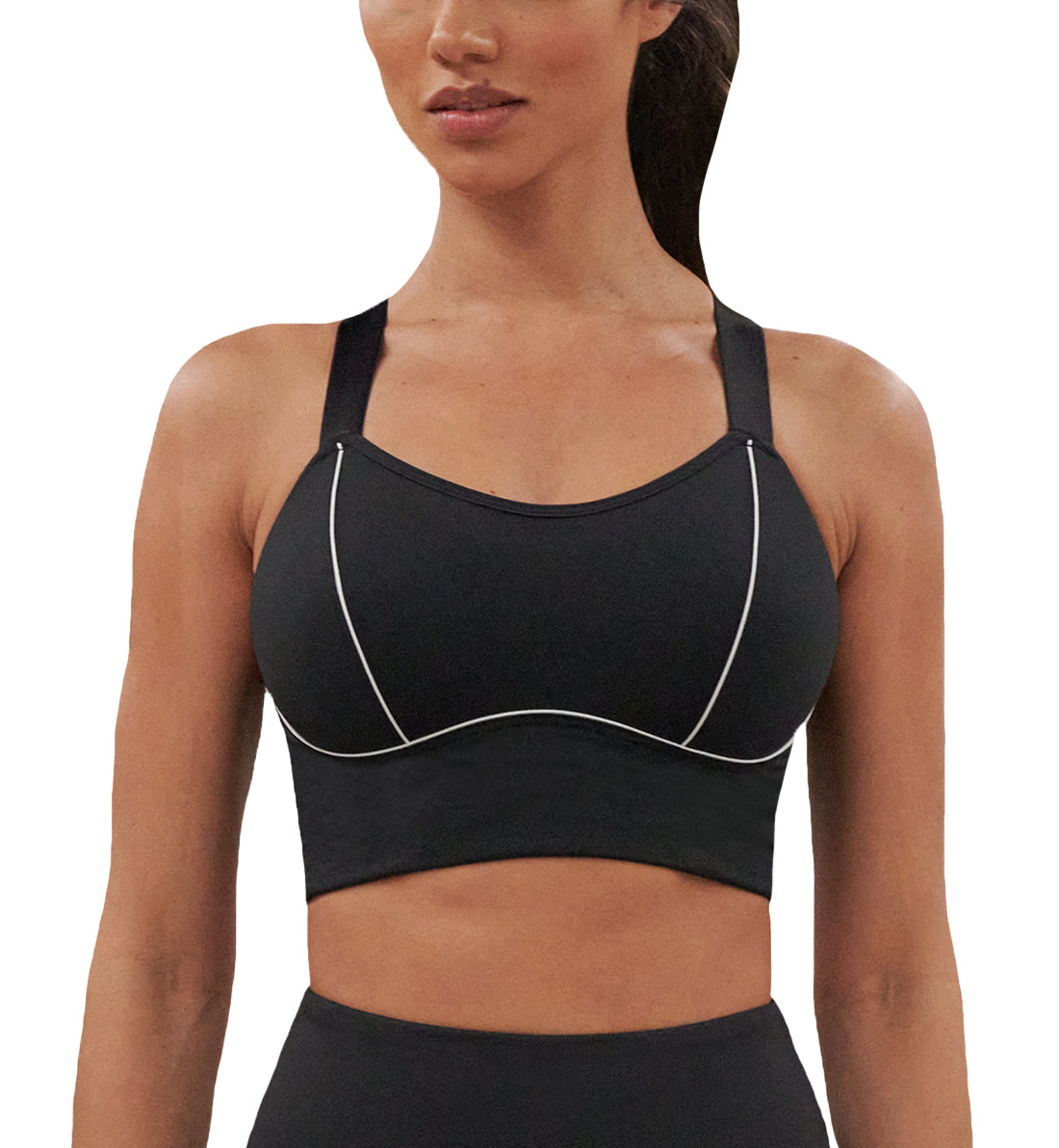 Pour Moi Energy Empower Lightly Padded Convertible Sports Bra Mono