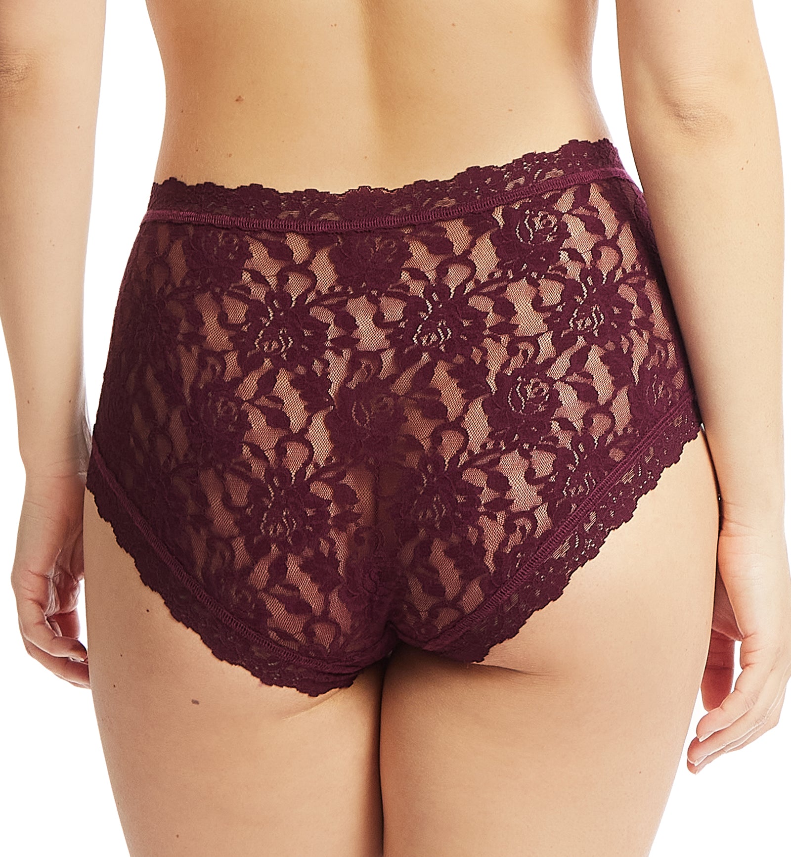 Hanky Panky Signature Lace High Rise Boyshort (481292)- Dried Cherry -  Breakout Bras