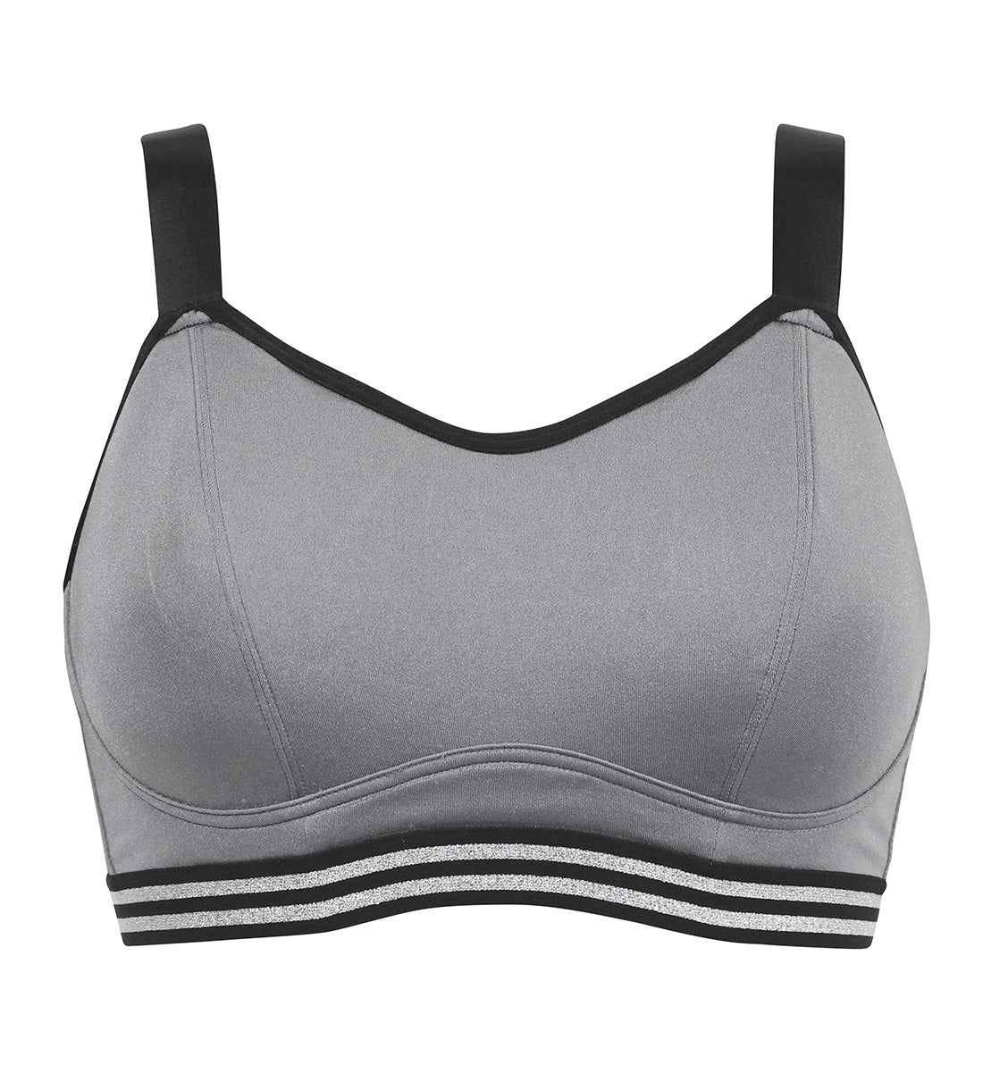 Pour Moi Energy Empower Underwire Light Padded Convertible Sports Bra  (97003)- Silver/Black