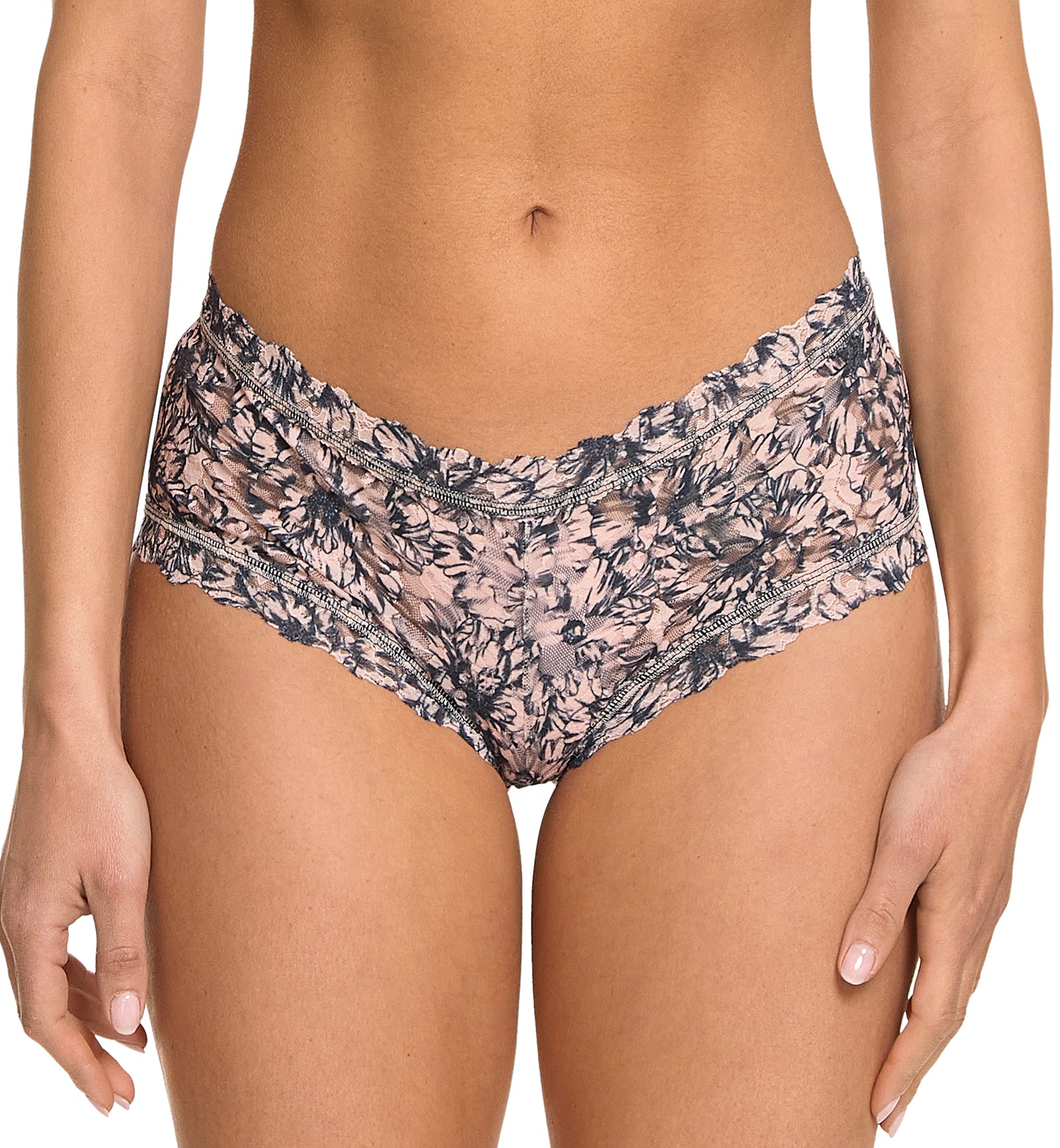 Hanky Panky Signature Lace Printed Boyshort (PR4812P),XS,Outline - Outline,XS