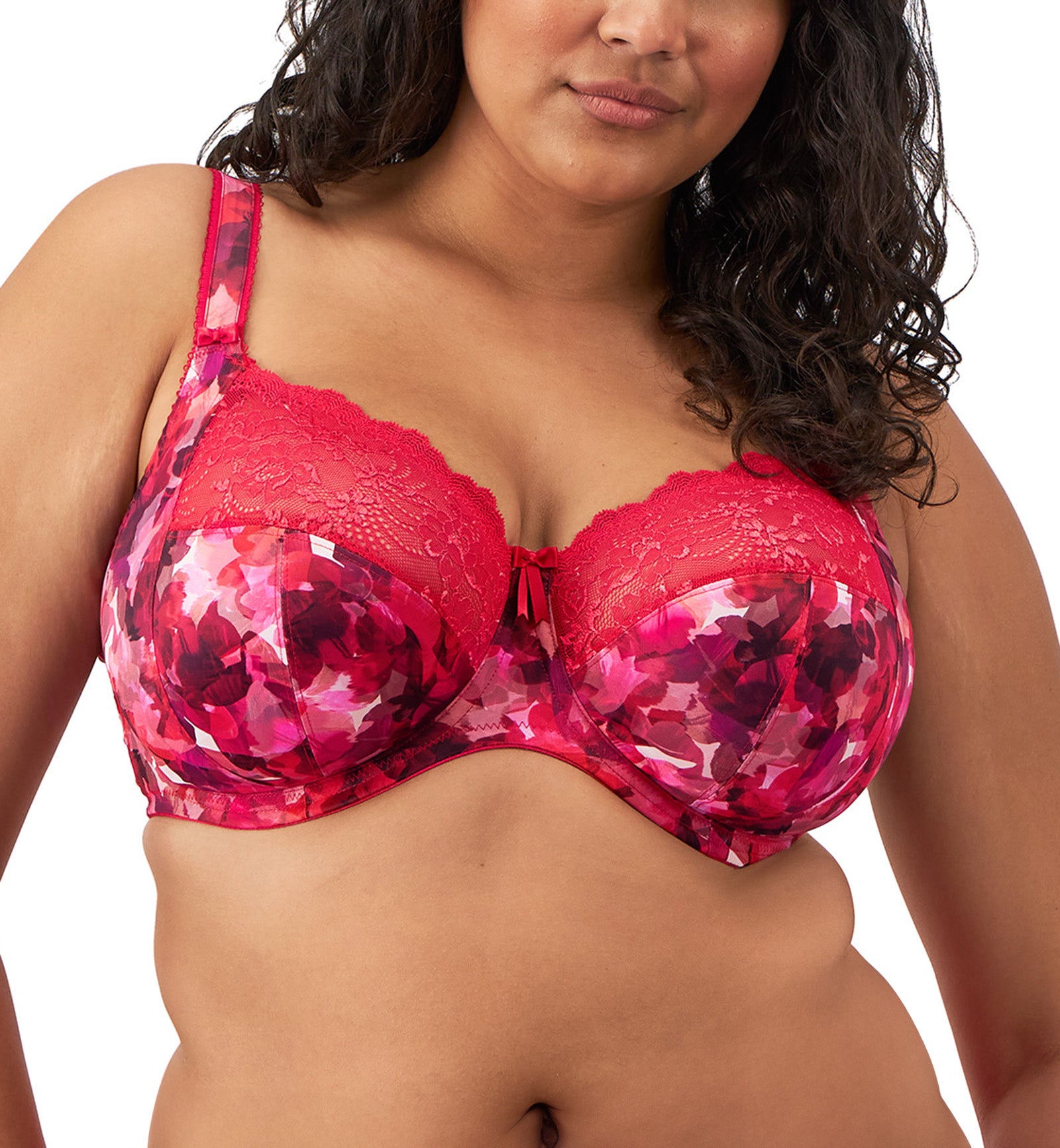 Elomi Morgan Stretch Lace Banded Underwire Bra (4110),32GG,Berry Crush - Berry Crush,32GG