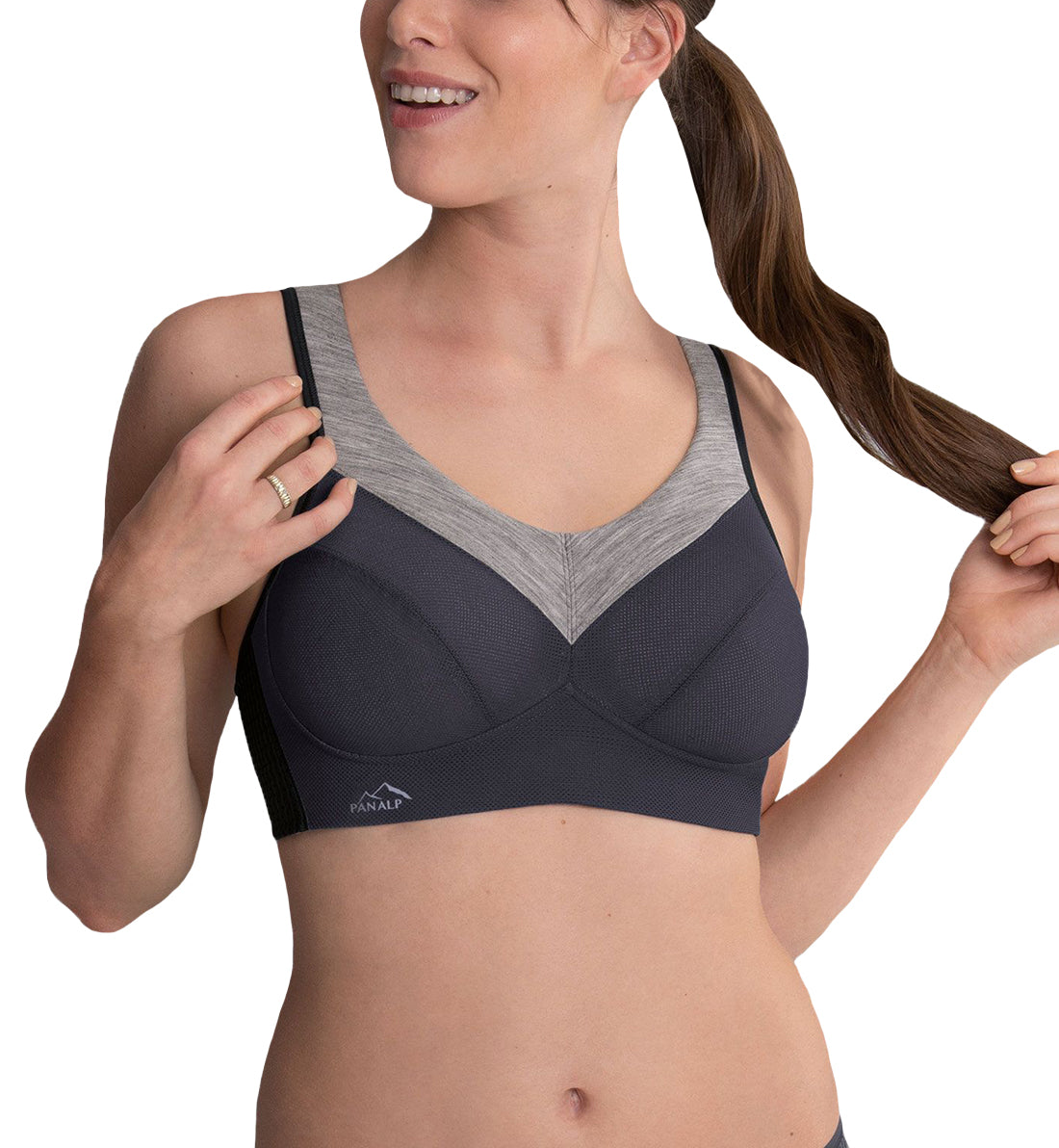 Active Dynamix Star Max Support Sports Bra Heather Grey 34E by Anita