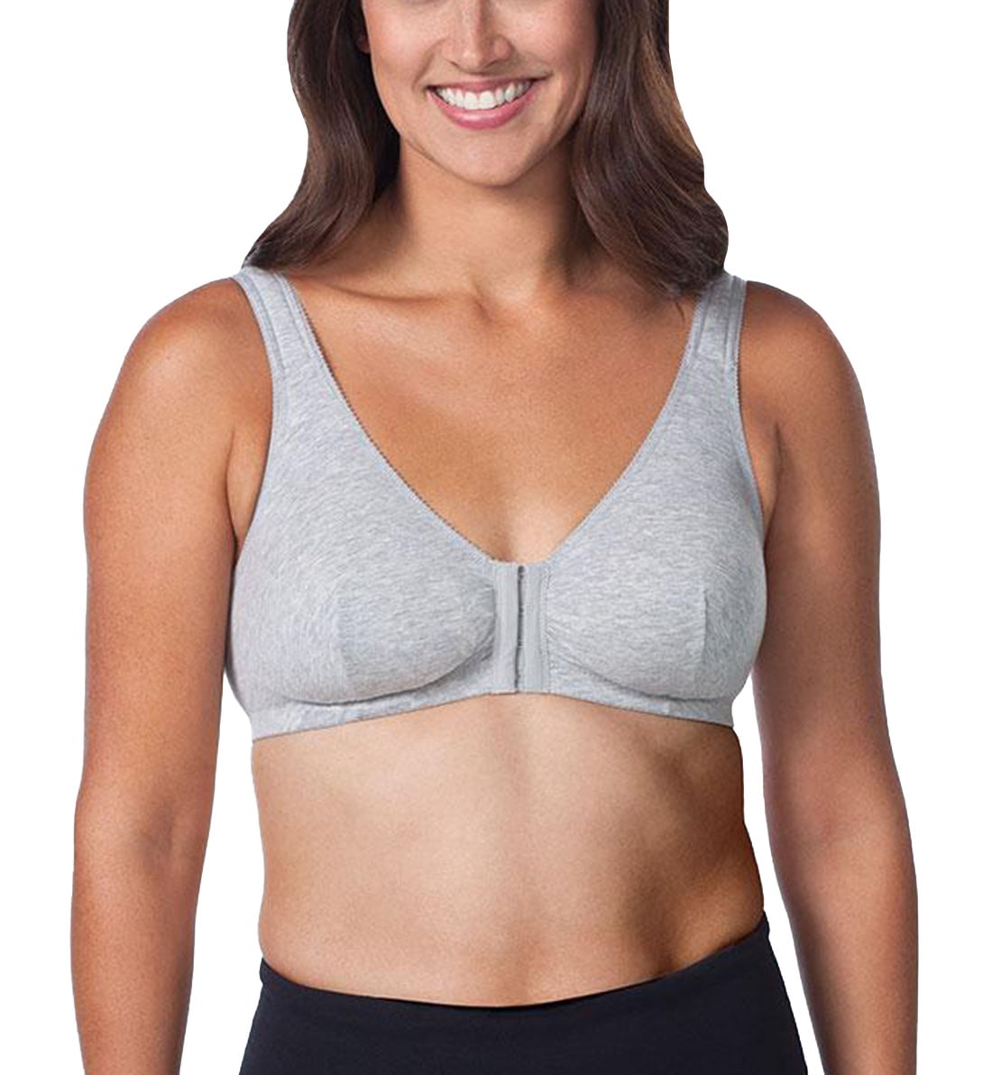 Leading Lady Meryl Cotton Front Closure Bra (110)- Toasted Toffee Triangle