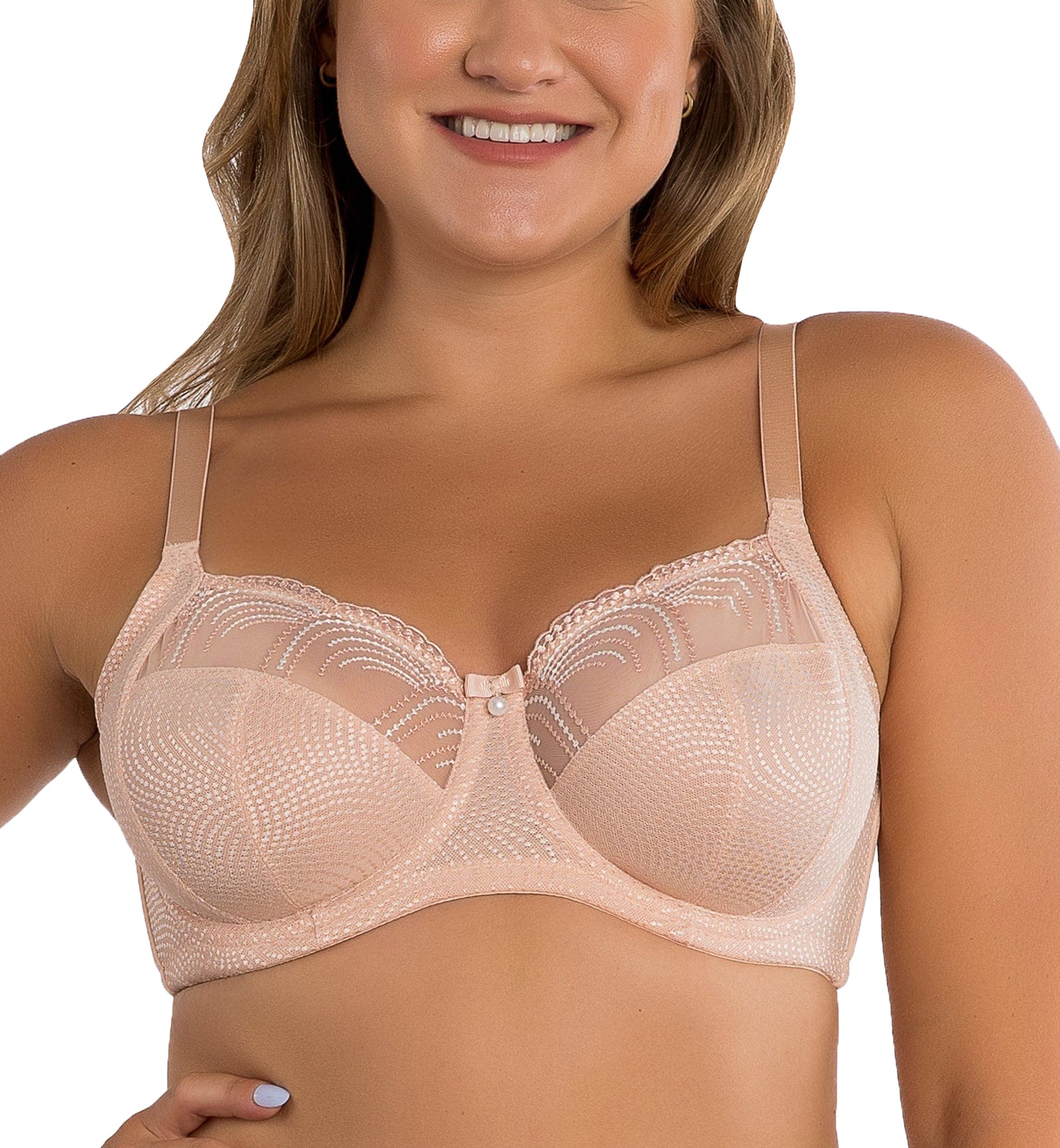 Parfait Pearl Unlined Side Support Underwire Bra (P60923)-Cameo
