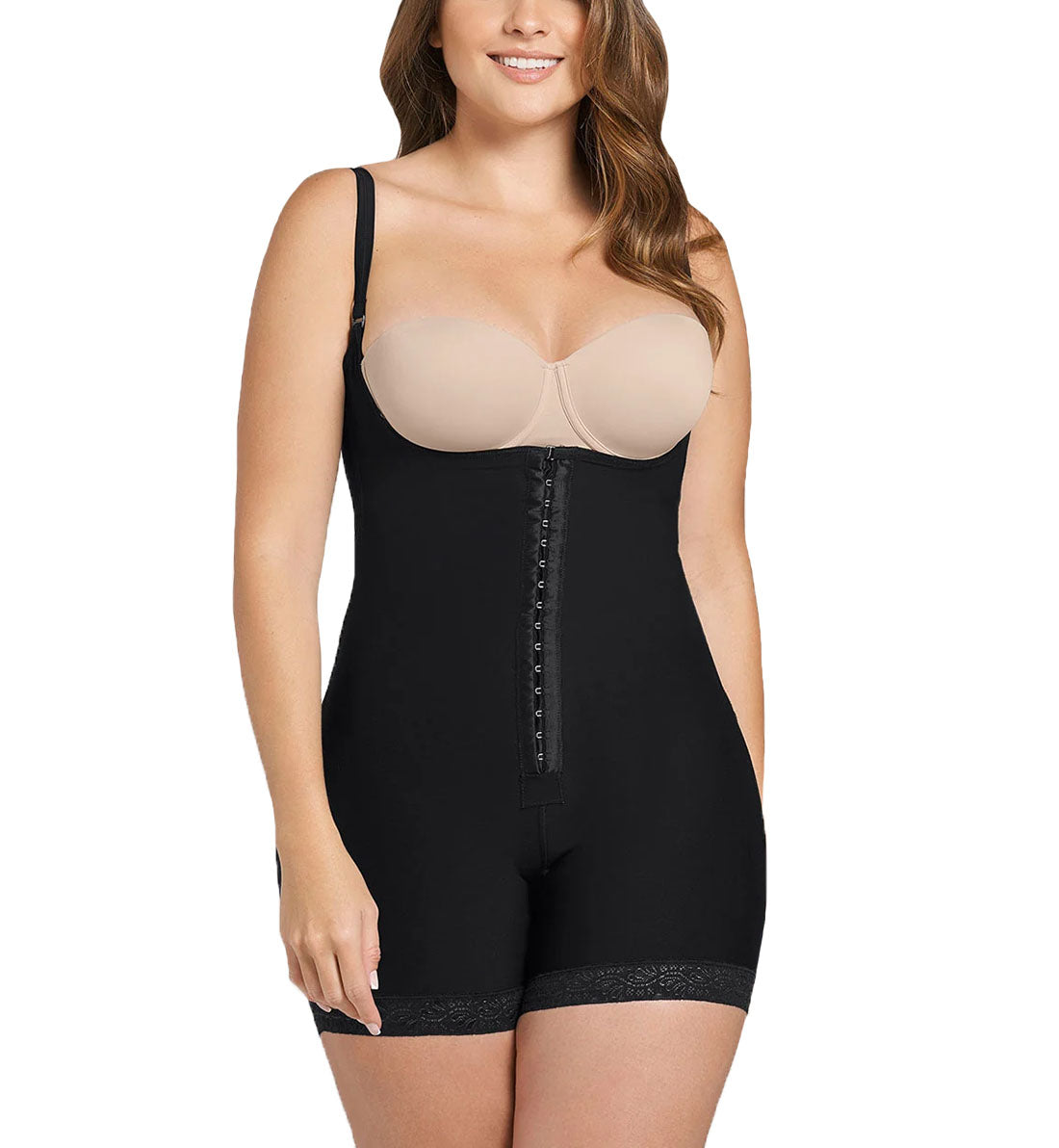 Leonisa Firm Compression Shaper with Boyshort Butt Lifter (018491)- Bl -  Breakout Bras