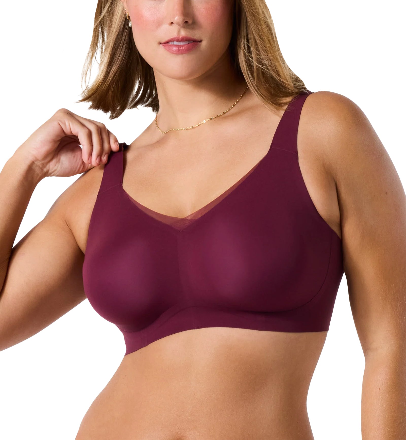 Evelyn & Bobbie Mesh BEYOND Adjustable Bra (1864),Small,Berry Mesh - Berry Mesh,Small