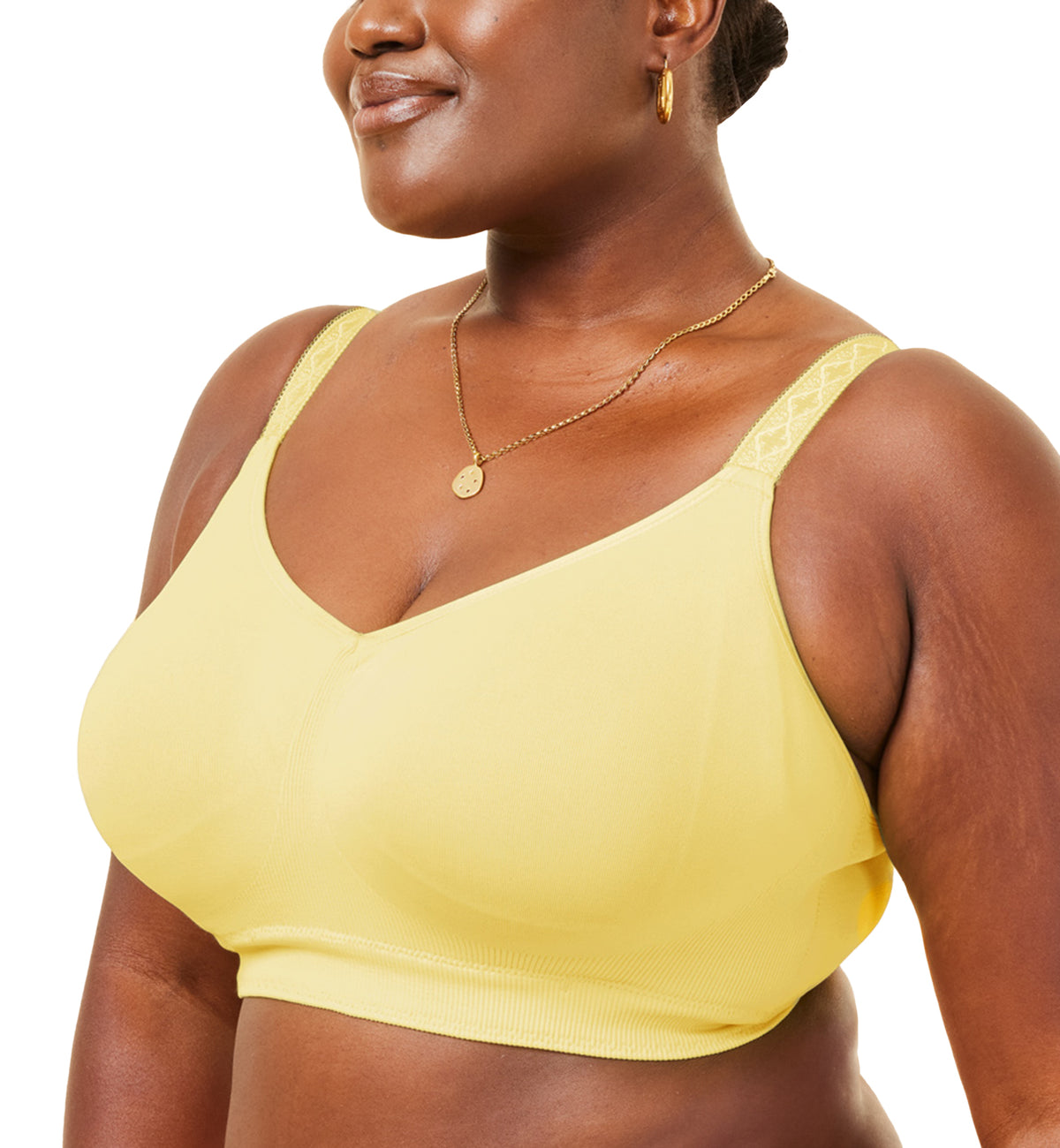 Sugar Candy by Cake Seamless Basic Everyday Softcup Bra (28-8005),XS,Lemon - Lemon,XS