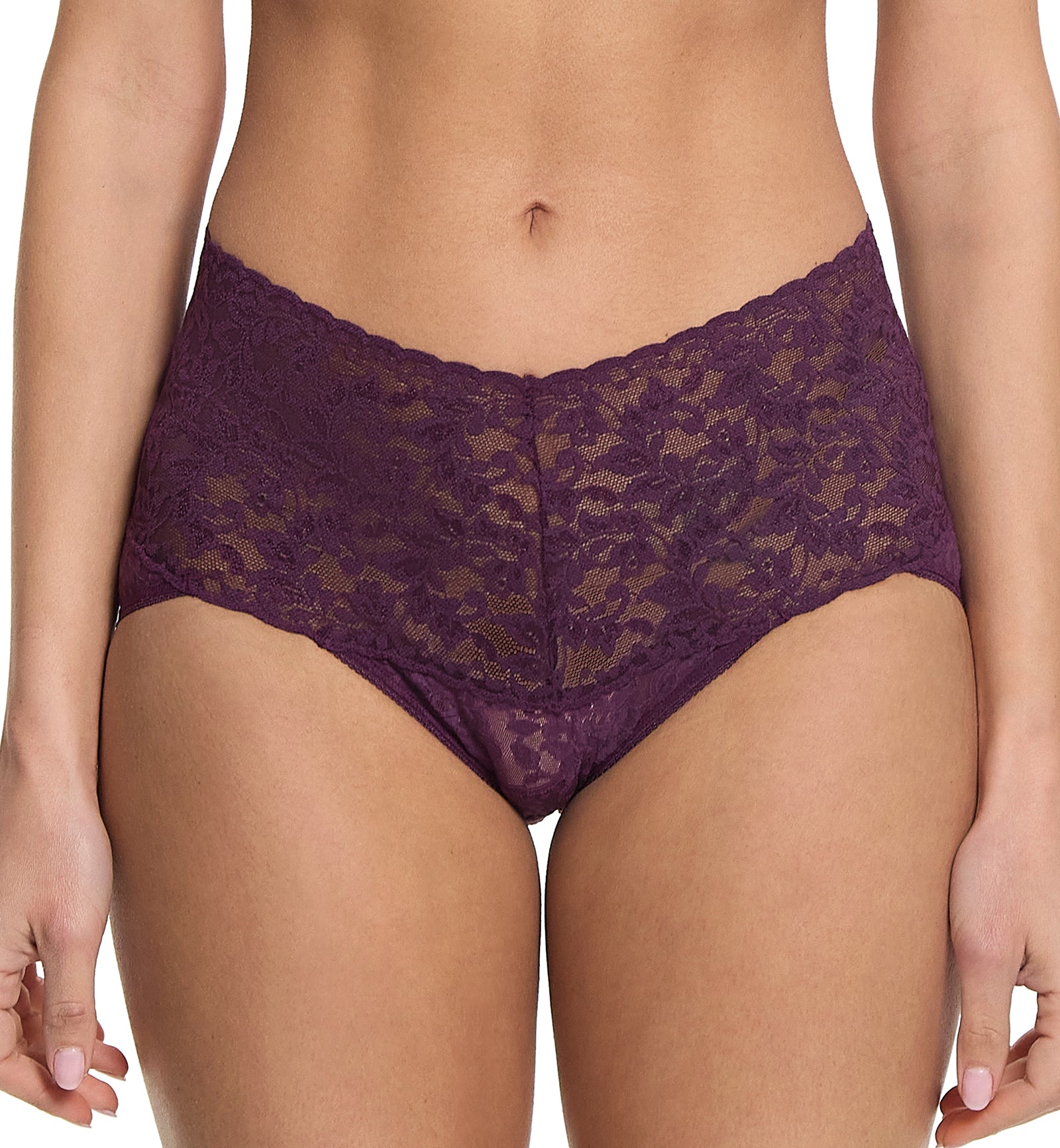 Hanky Panky Retro Lace V-kini (9K2124),Small,Stone Fruit - Stone Fruit,Small