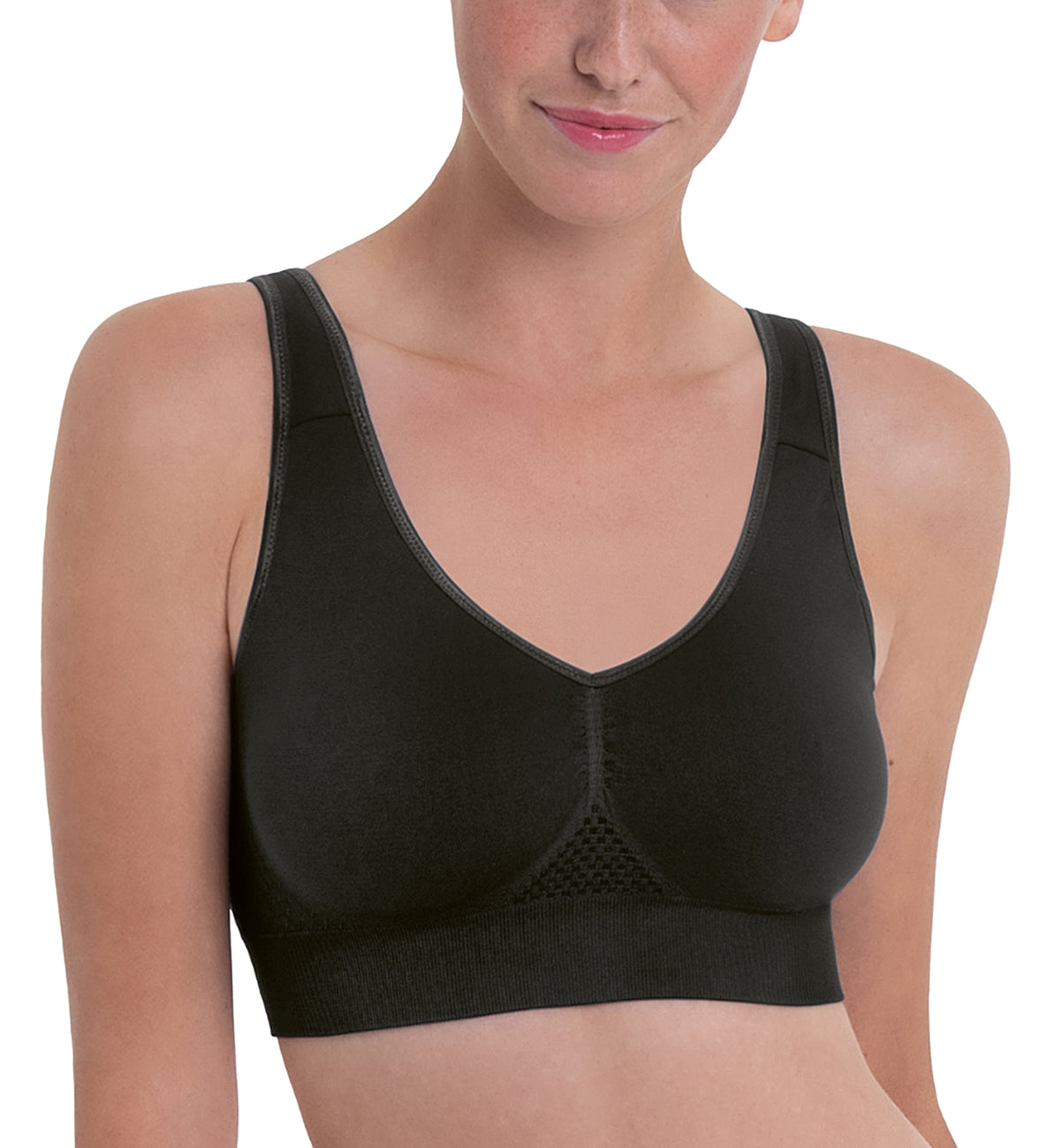 Anita Care Lotta Pocketed Post Mastectomy Bra (5769X),Small,Black - Black,Small