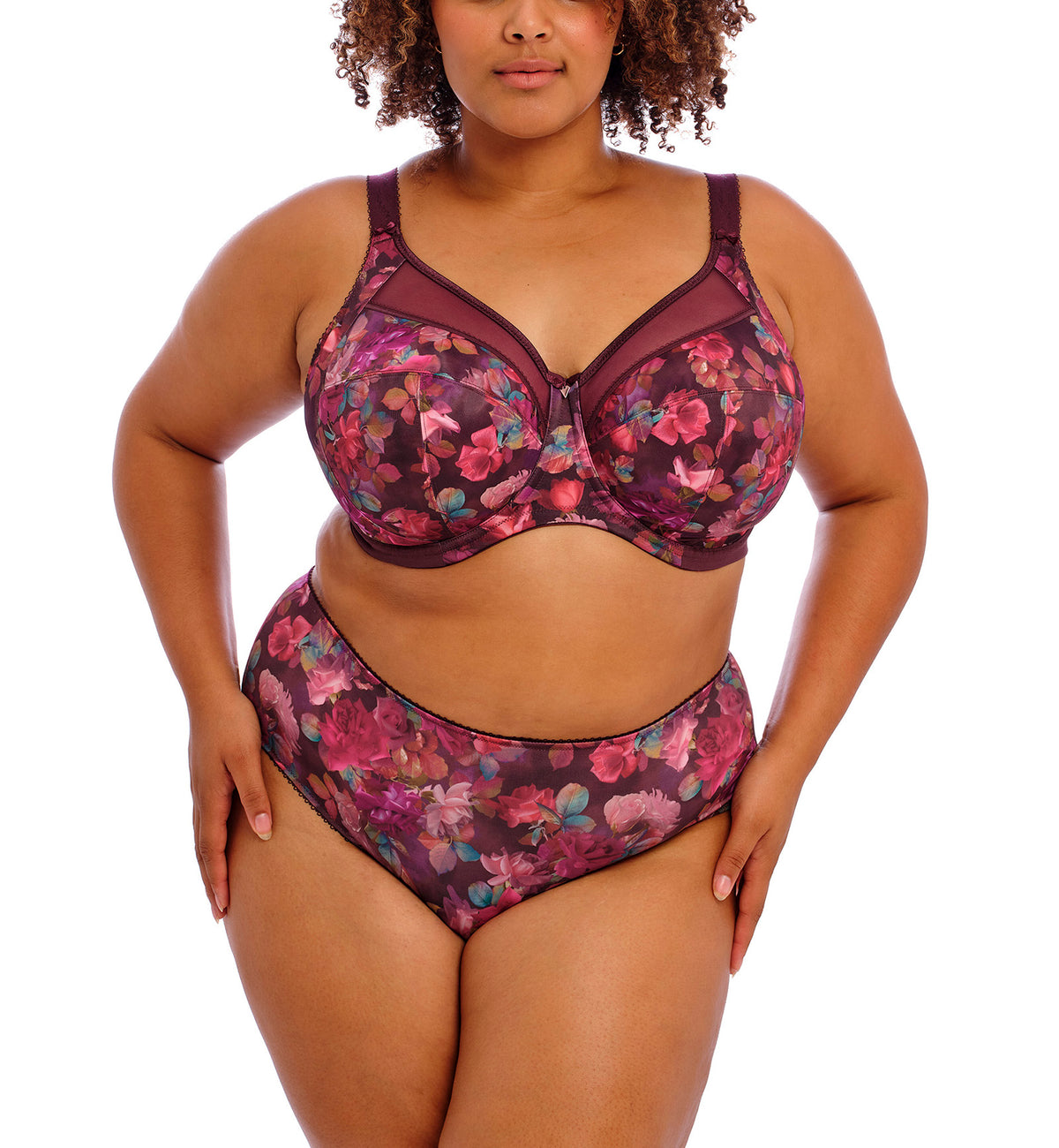 Goddess Kayla Support Underwire Bra (6162),34I,Plum Rose - Plum Rose,34I