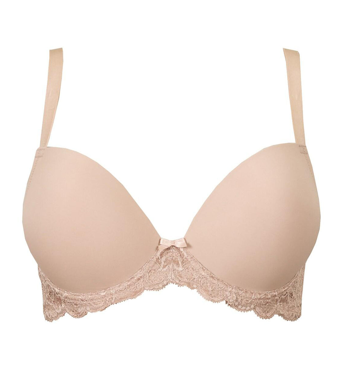 Pour Moi Forever Fiore Plunge Push Up Underwire T-shirt Bra (183309)- Almond
