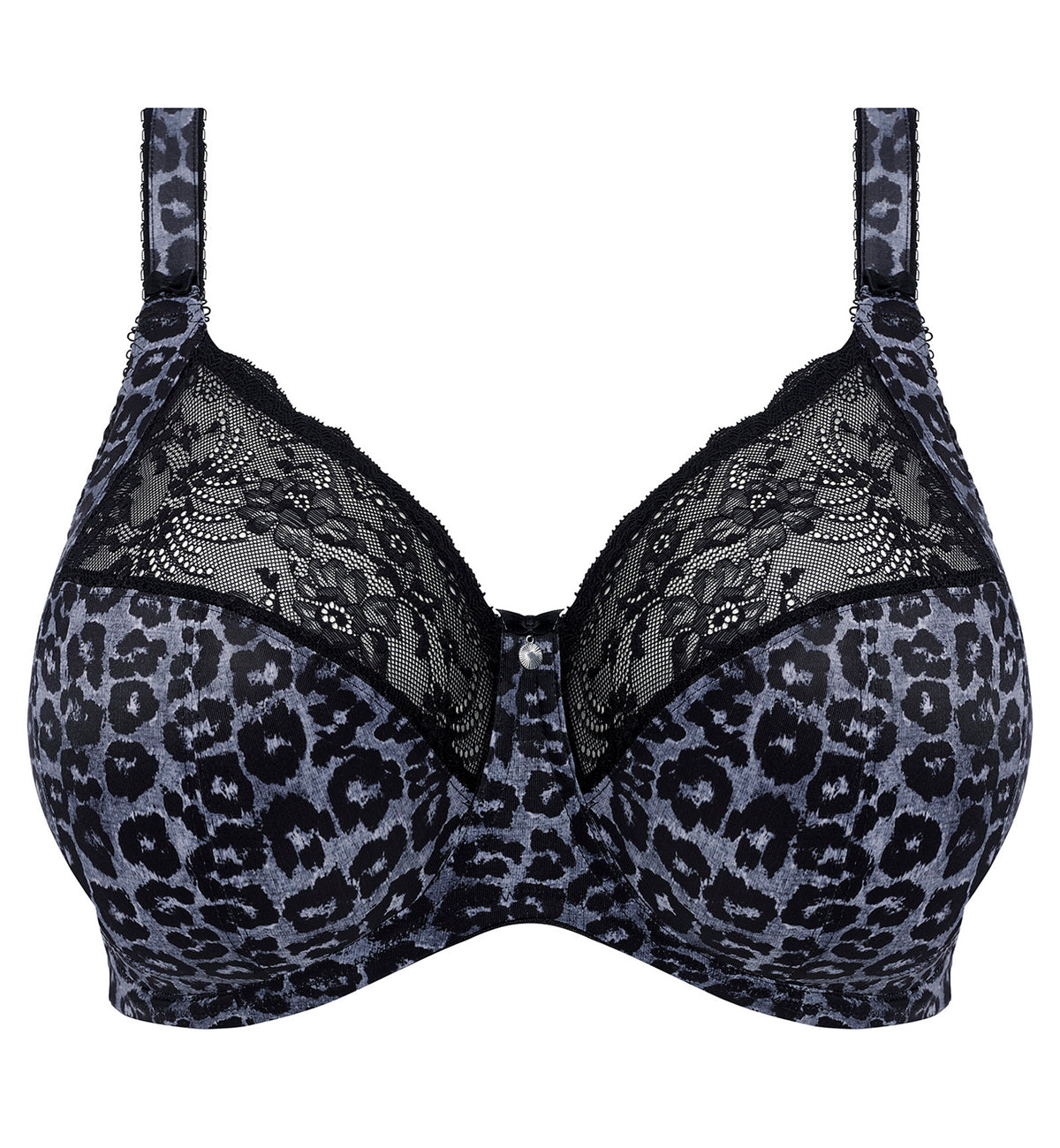 Elomi Morgan Stretch Lace Banded Underwire Bra (4110),32GG,Snow Leopard - Snow Leopard,32GG