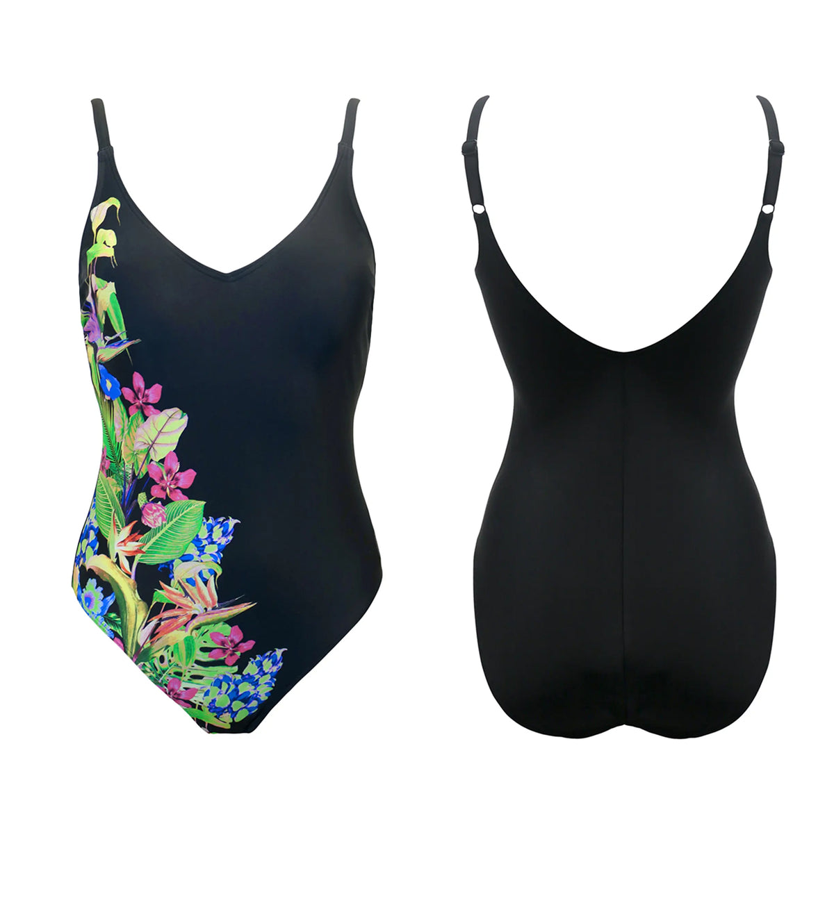 Pour Moi St Lucia Scoop Neck Control Swimsuit (29506)- Tropical