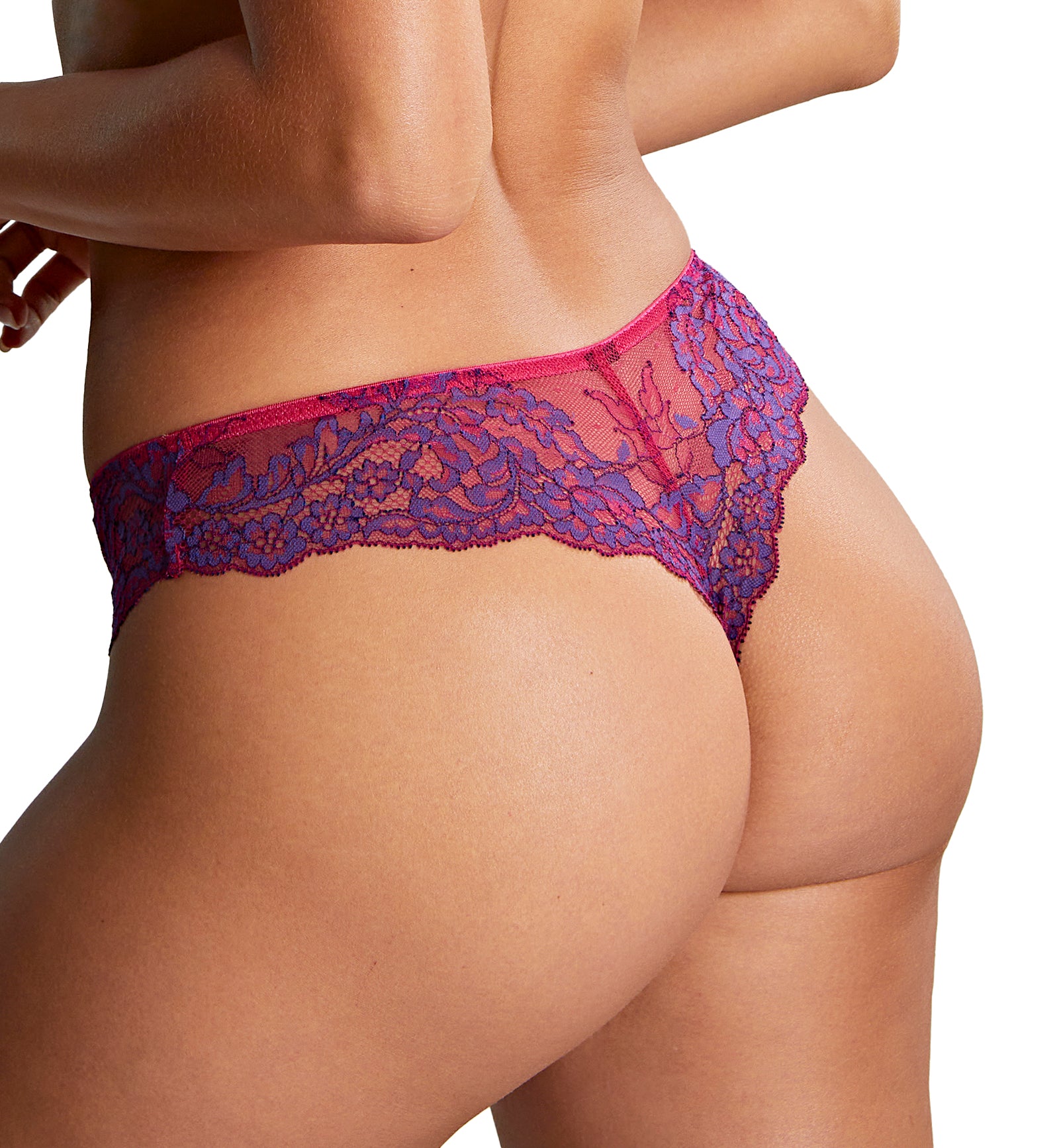 Panache Ana Brazilian Thong (9399),XS,Orchid/Indigo - Orchid/Indigo,XS