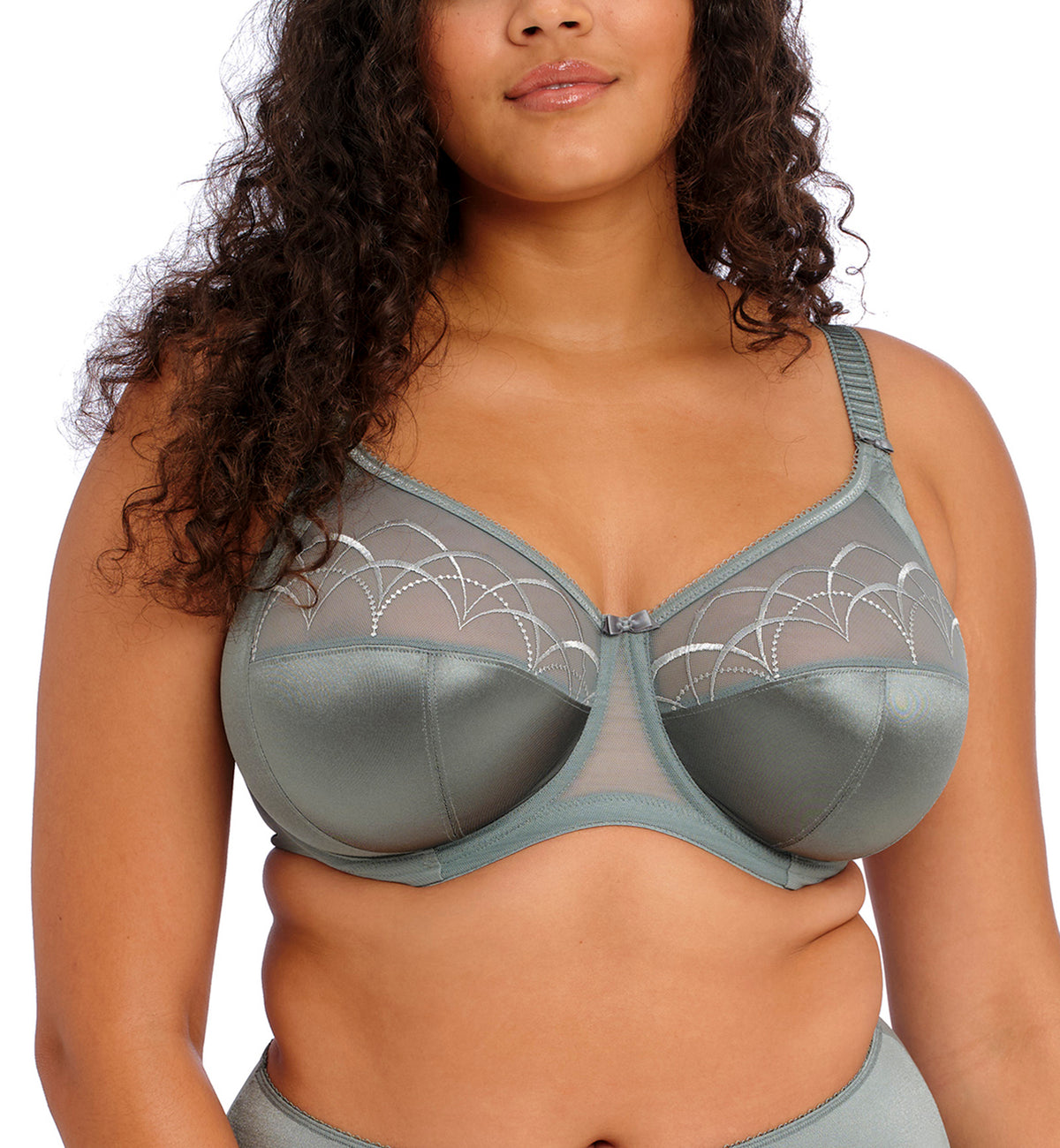 Elomi Cate Embroidered Full Cup Banded Underwire Bra (4030)- Willow -  Breakout Bras