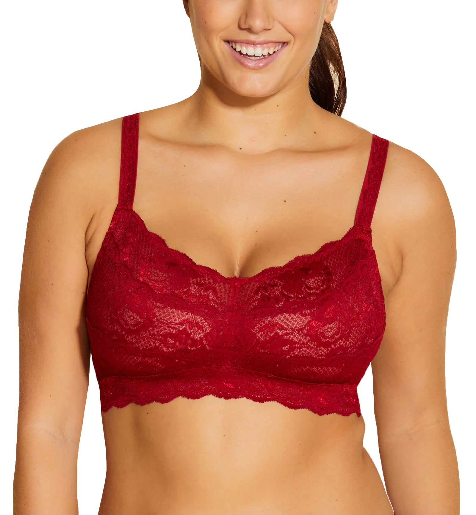 Cosabella Never Say Never CURVY Sweetie Bralette (NEVER1310),Petite,Sindoor Red - Sindoor Red,Petite