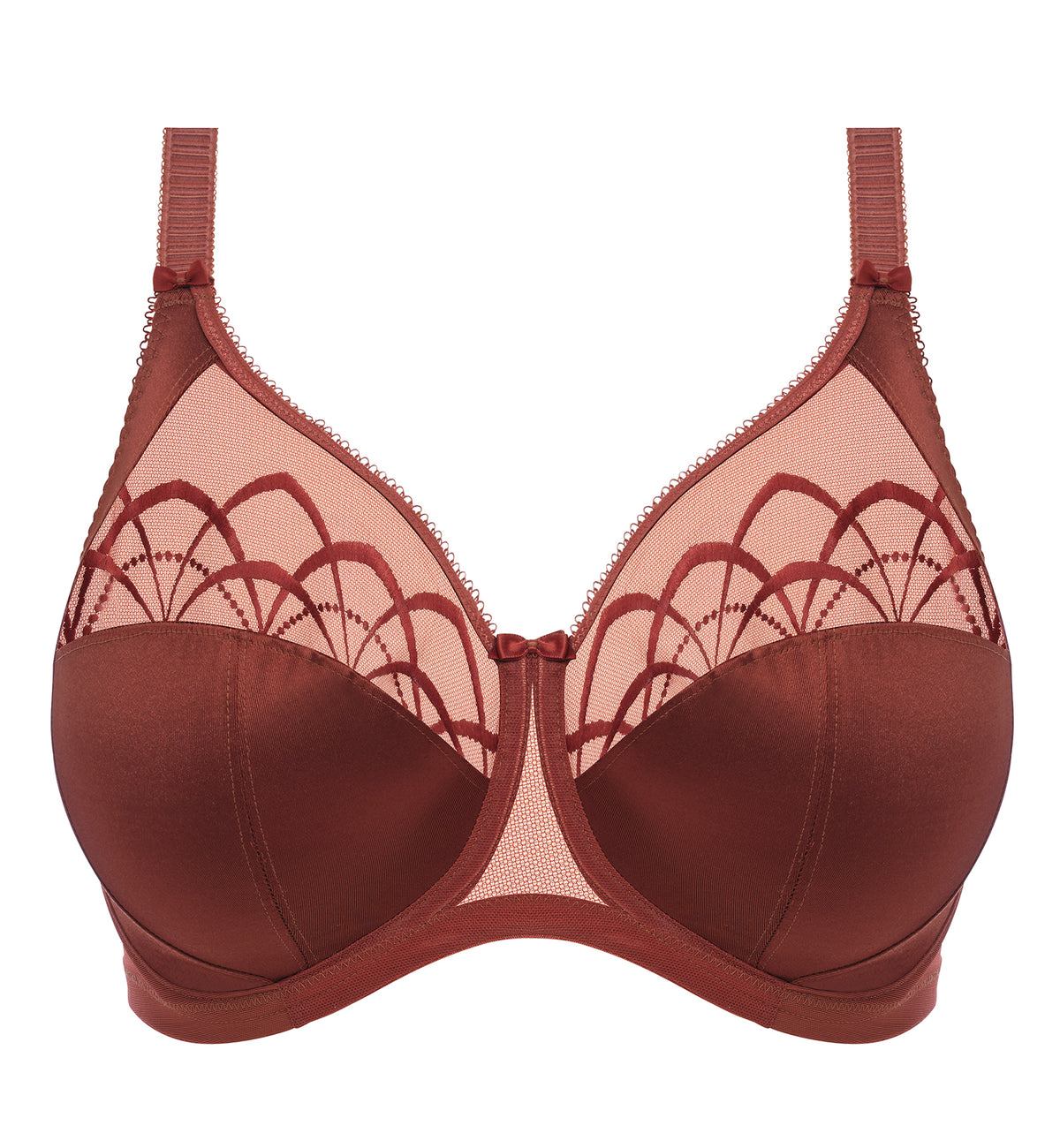 Elomi Cate Embroidered Full Cup Banded Underwire Bra (4030)- Desert Ro -  Breakout Bras