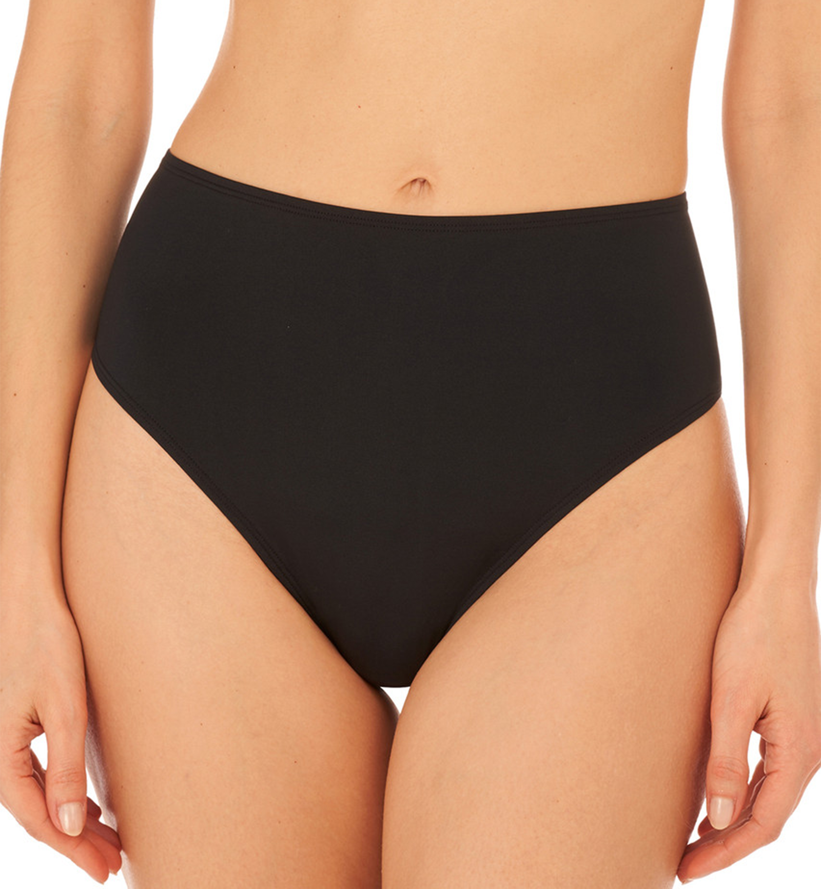 Natori Liquid High Rise Thong (771325),XS,Black - Black,XS