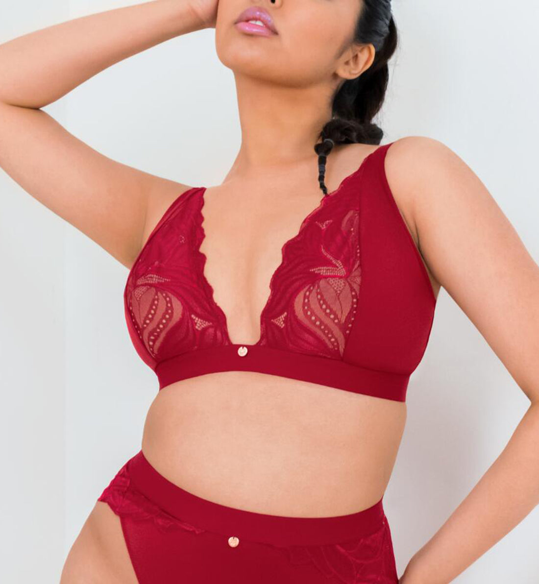 Scantilly by Curvy Kate Indulgence Plunge Bralette (ST010110)- Red
