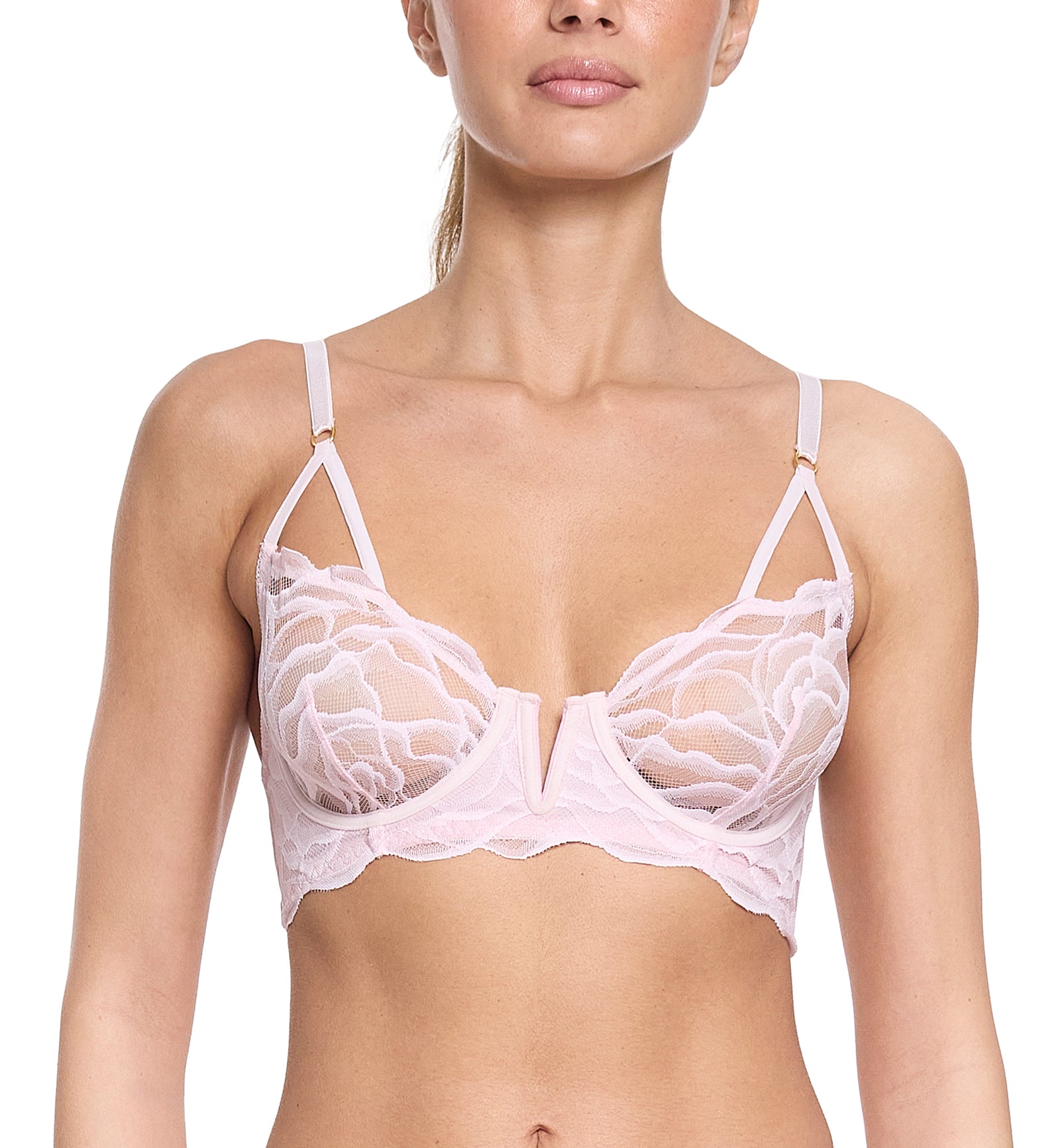 Hanky Panky Silhouette Floral Underwire Bra (7F7884),Small,Vie En Rose - Vie En Rose,Small