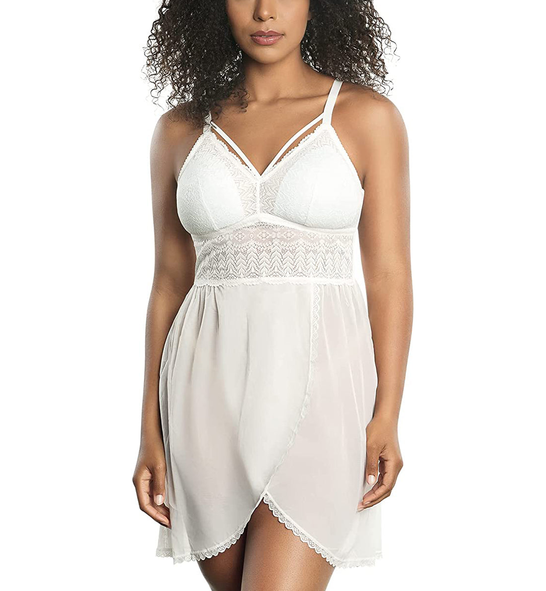 Affinitas Parfait Unlined Wire Sheer Lace Babydoll 1048