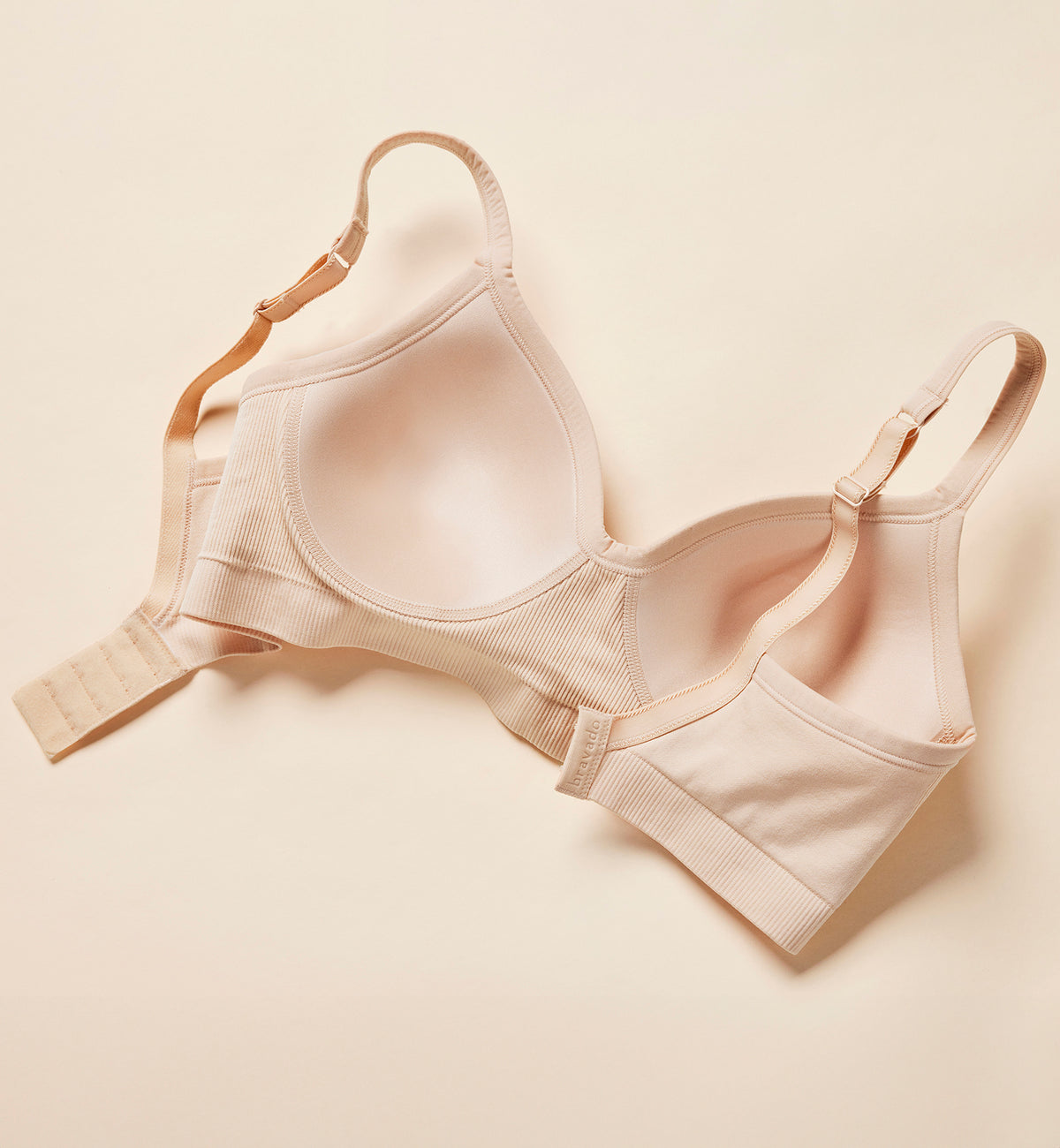 BRAVADO! DESIGNS Everyday Muse Plunge Wire-Free Bra (11012V),XS,Butterscotch - Butterscotch,XS