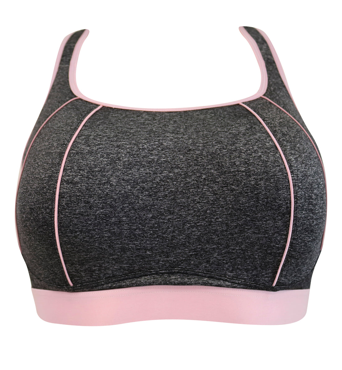 Pour Moi Energy Underwire Light Padded Cross Back Sports Bra (97005)-  Black/Coral