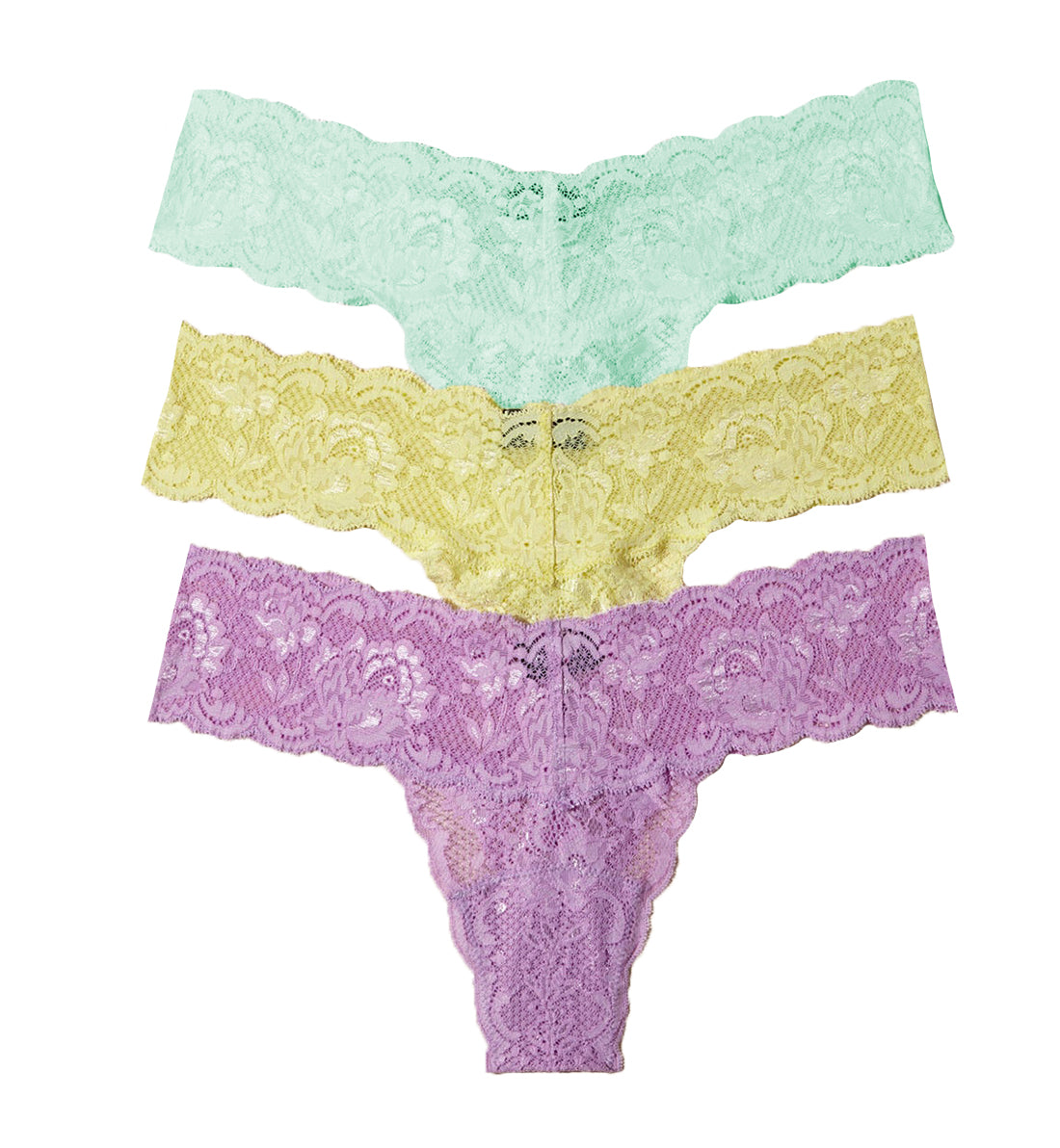 COSABELLA Never Say Never set of three stretch-lace thongs