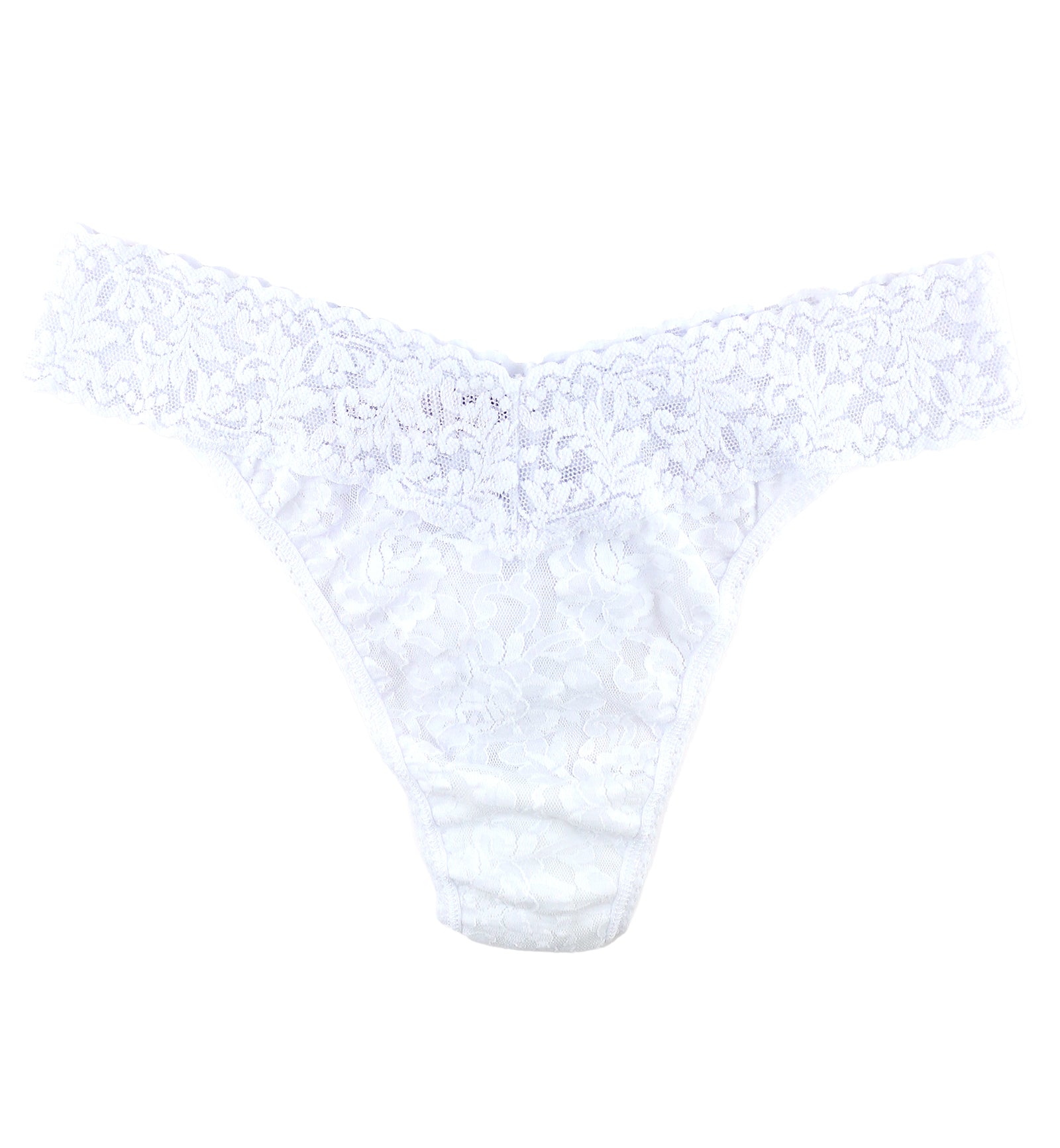 Hanky Panky Signature Lace Original Rise Thong PLUS (4811X)- White -  Breakout Bras